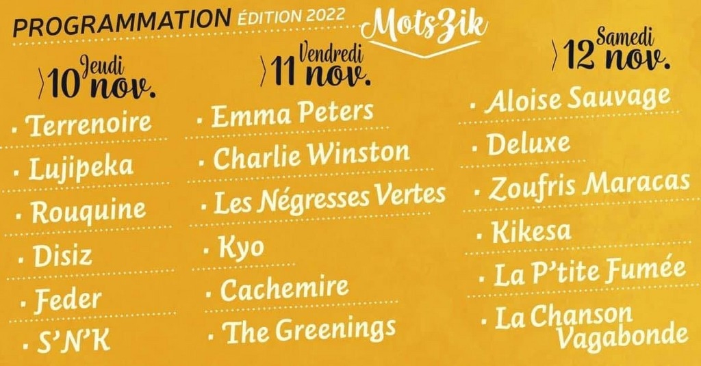 Mots-Zik Sous Les Pins 2022 Festival