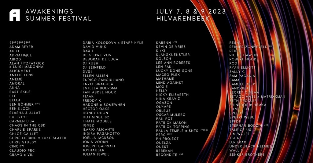 Awakenings Summer Festival 2023 Festival