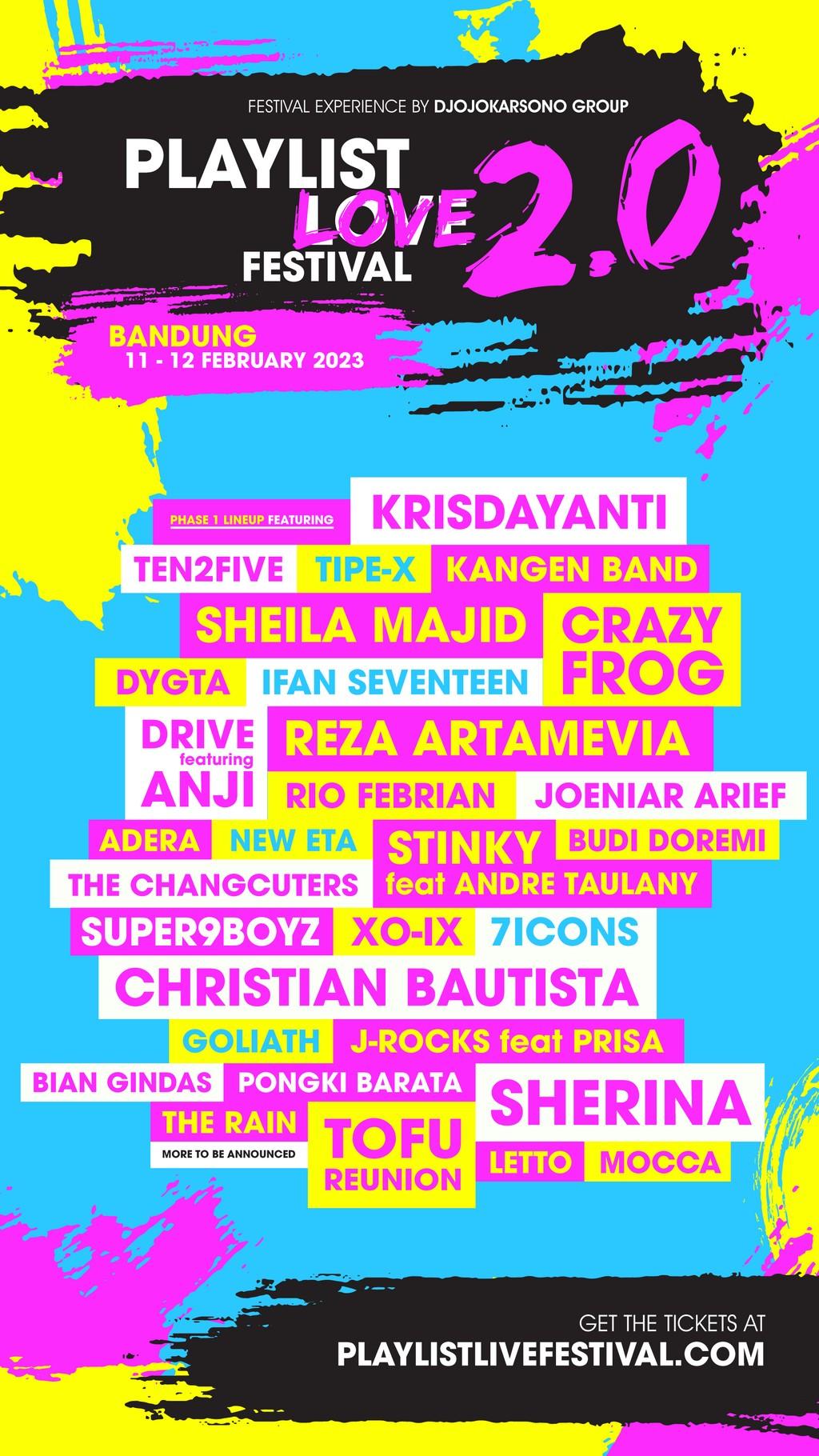 Lineup Poster Playlist Live Festival 2023