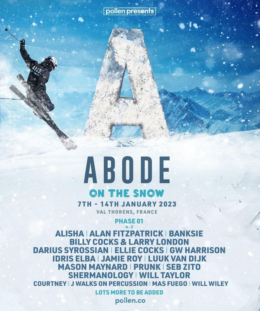 Lineup Poster ABODE On The Snow 2023