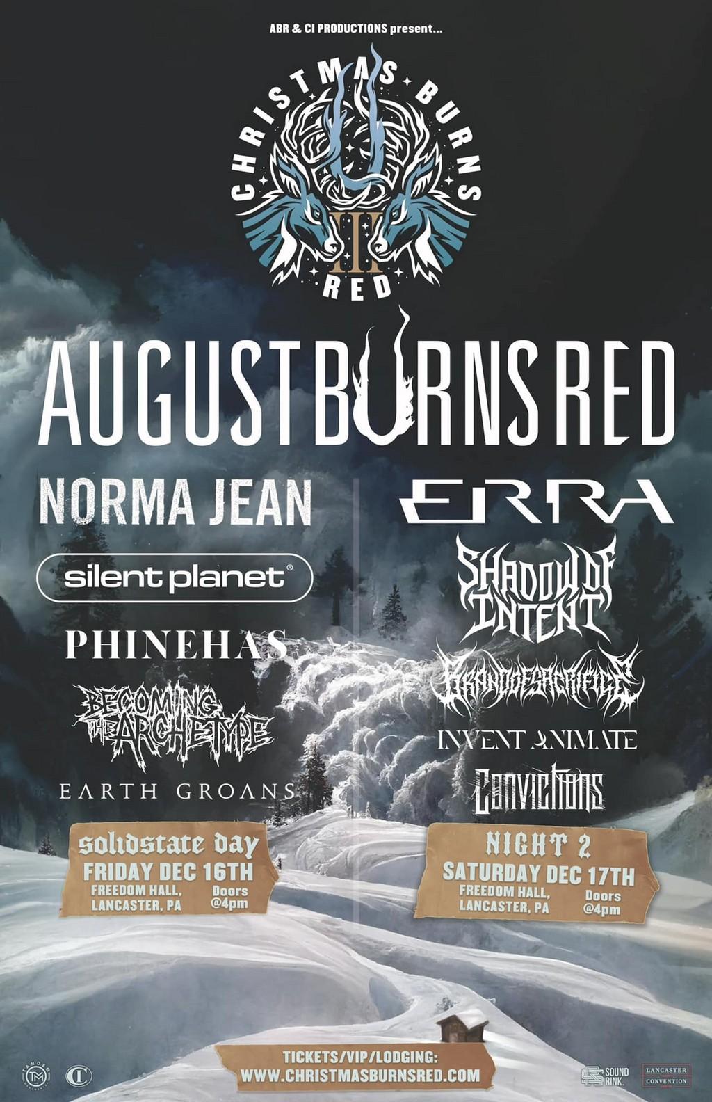 Lineup Poster Christmas Burns Red 2022