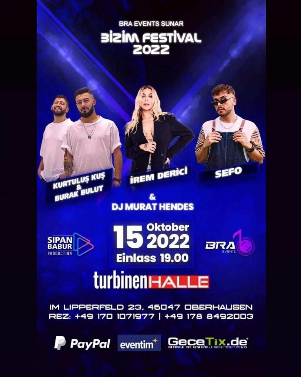 Lineup Poster Bizim Festival 2022