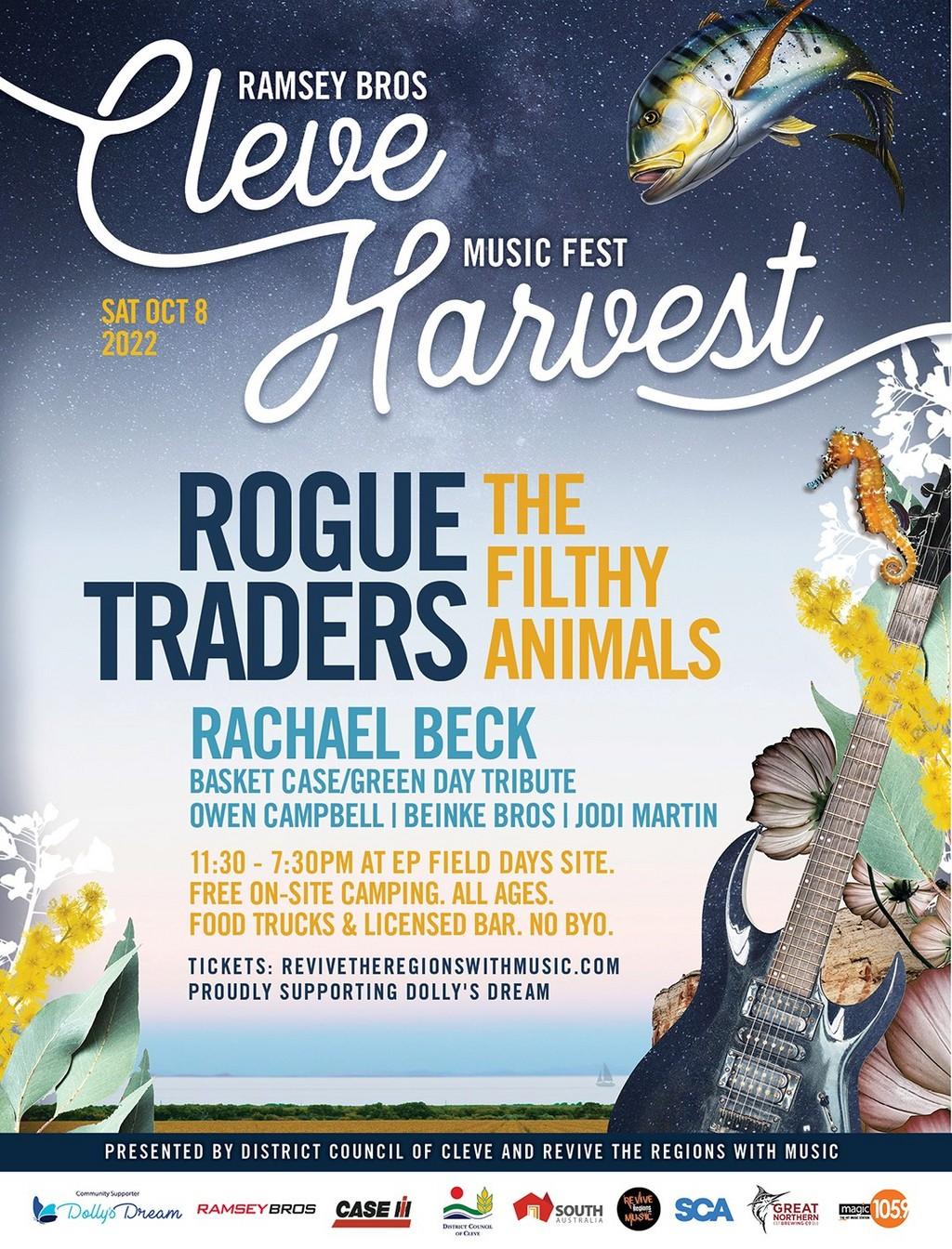 Lineup Poster Cleve Harvest Music Fest 2022