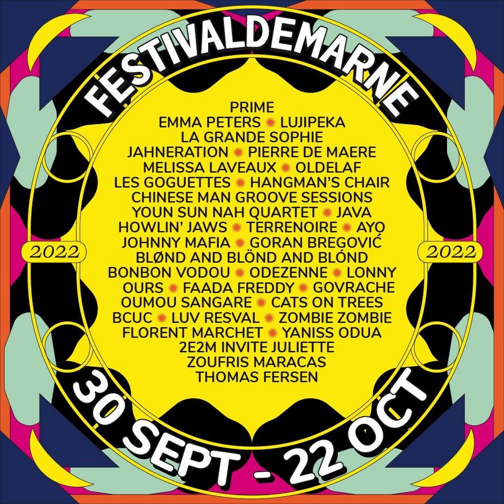 Lineup Poster Festi'Val de Marne 2022