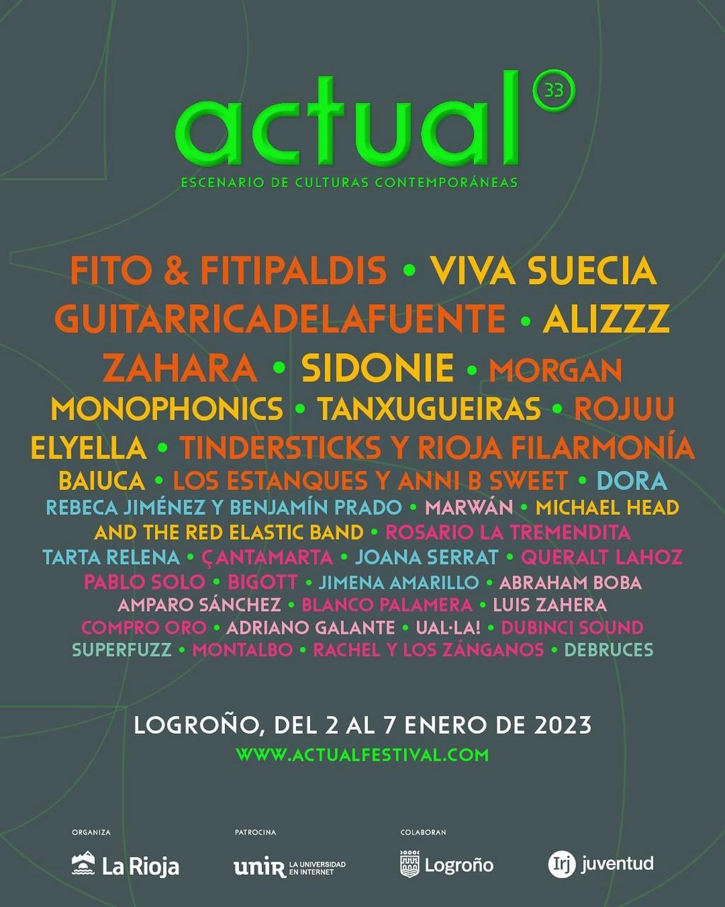 Lineup Poster Festival Actual  2023