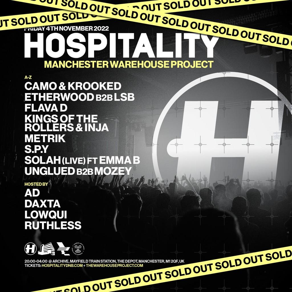 Lineup Poster Hospitality Manchester 2022