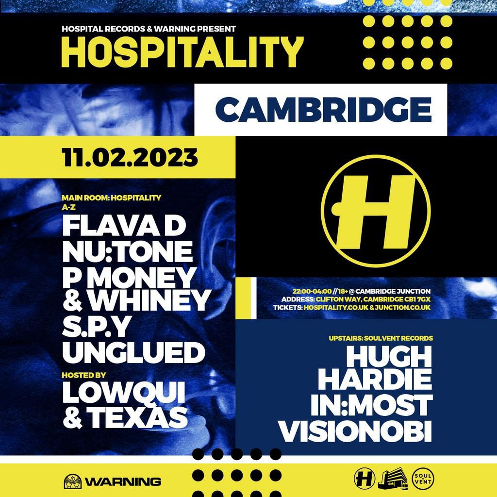 Lineup Poster Hospitality Cambridge 2023