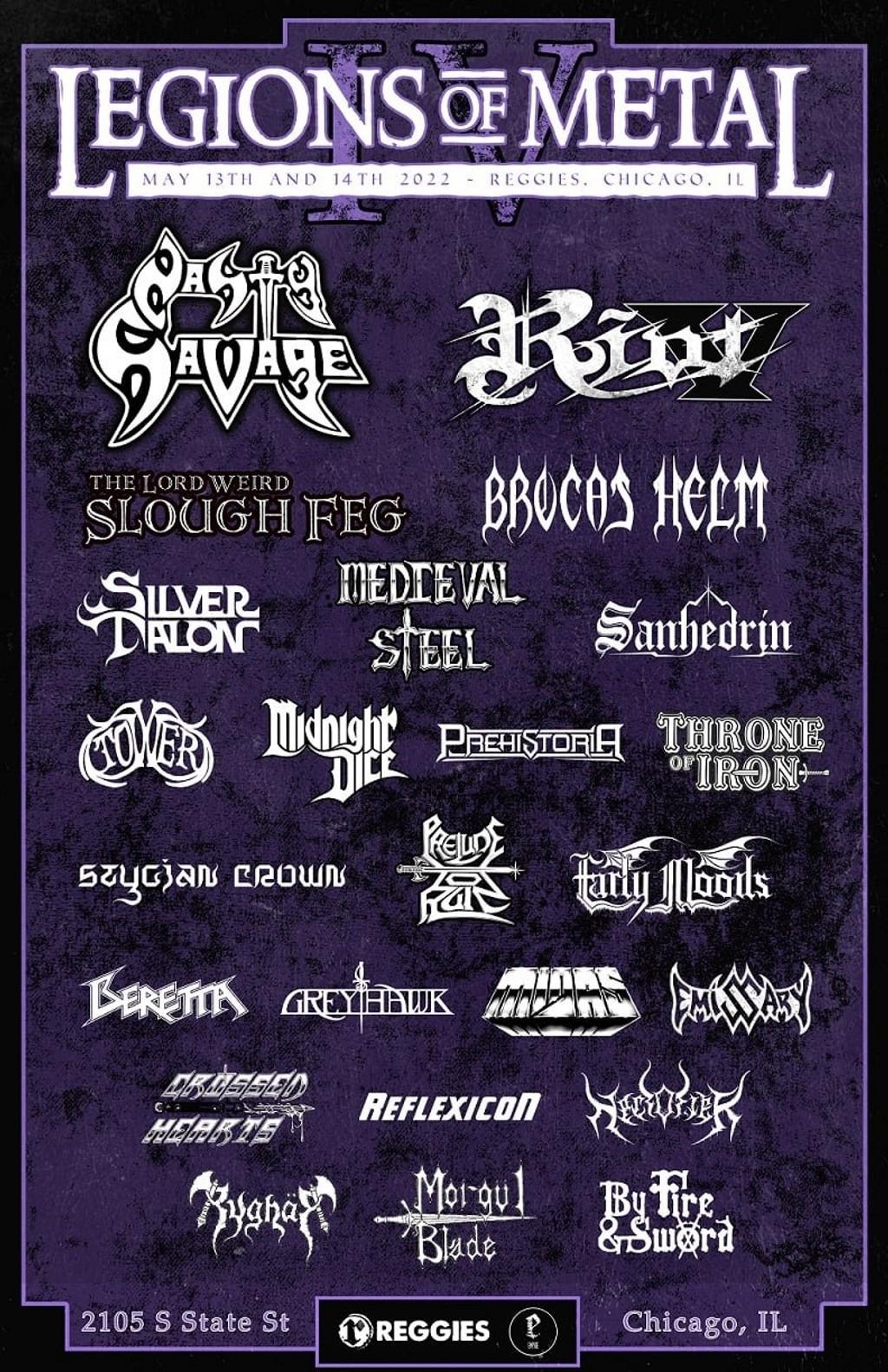 Lineup Poster Legions of Metal Festival 2022