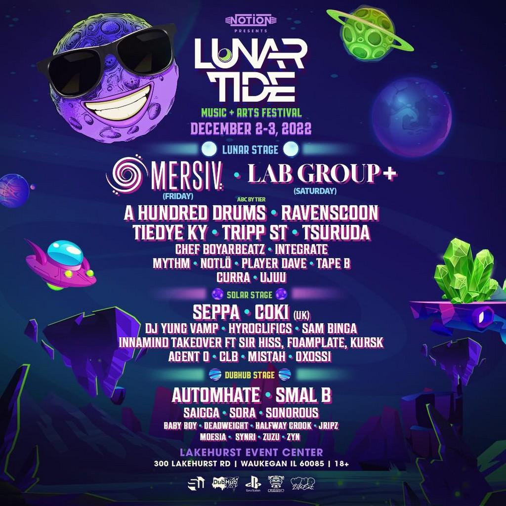 Lineup Poster Lunar Tide Music & Arts Festival 2022