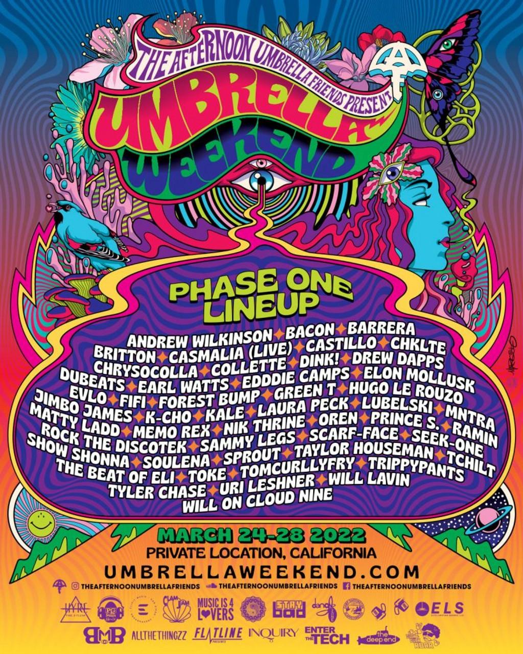 Lineup Poster Umbrella Weekend 2022