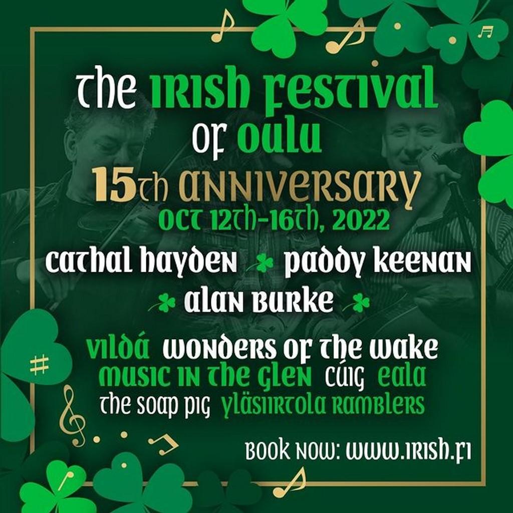 Lineup Poster The Irish Festival of Oulu: Wonders of the Wake 2022