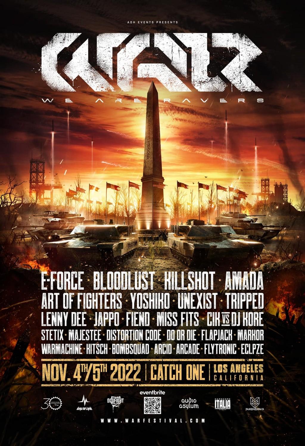 Lineup Poster WAR Festival 2022