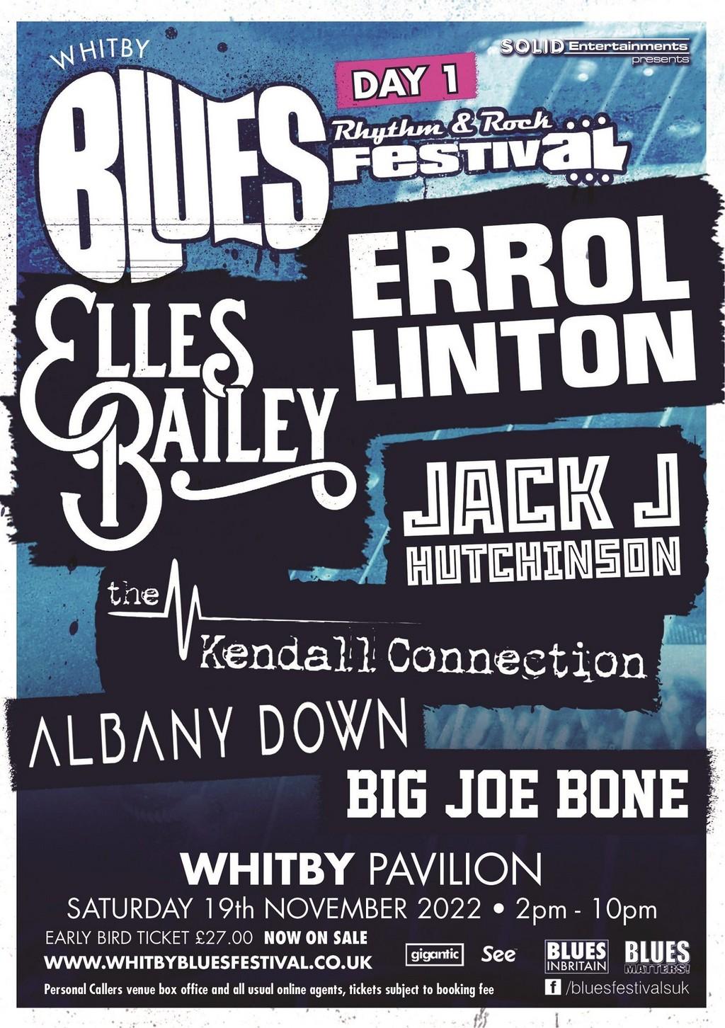 Lineup Poster Whitby Blues, Rhythm & Rock Festival 2022