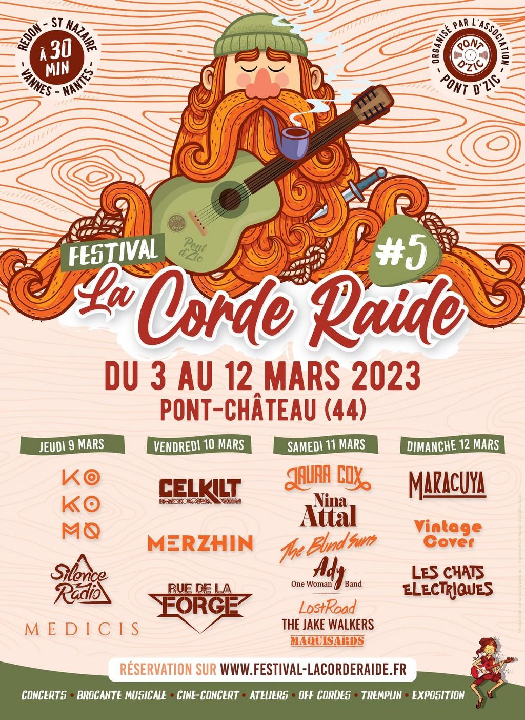 Lineup Poster Festival La Corde Raide 2023
