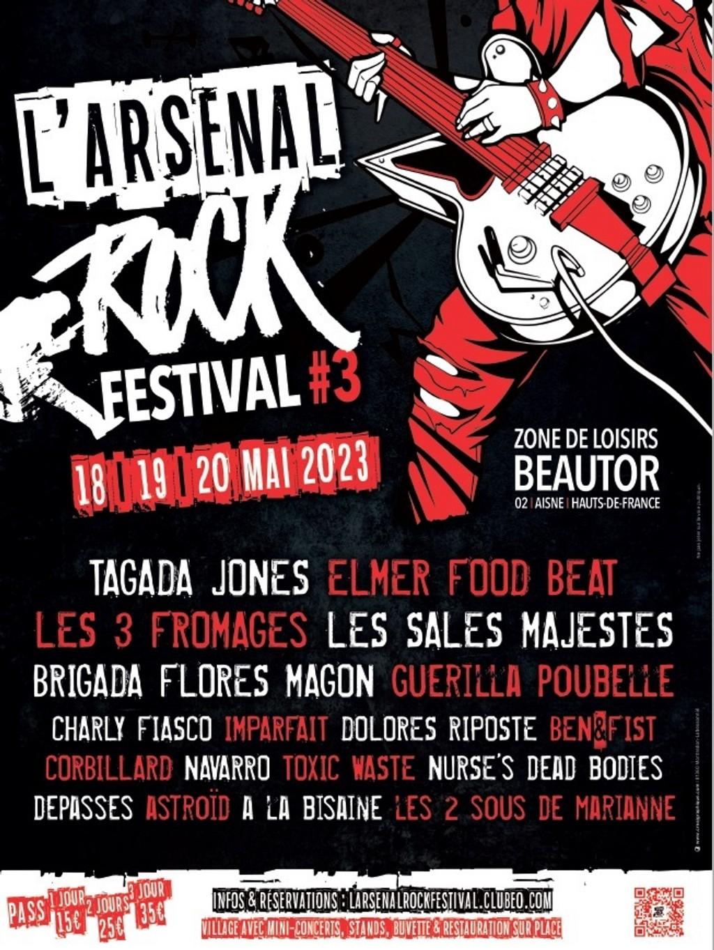 Lineup Poster L'Arsenal Rock Festival 2023