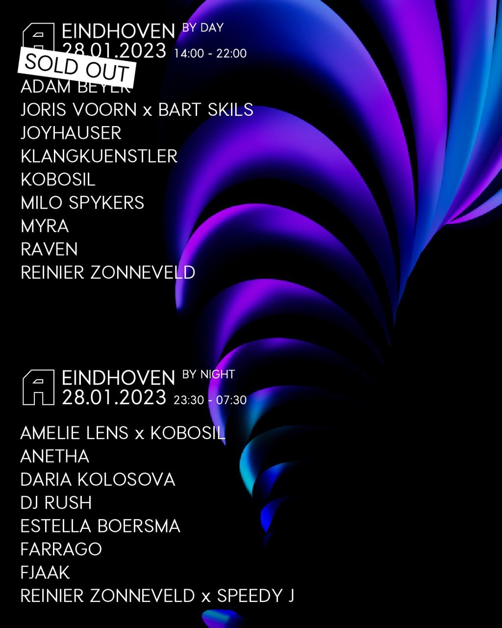 Lineup Poster Awakenings Eindhoven by Night 2023