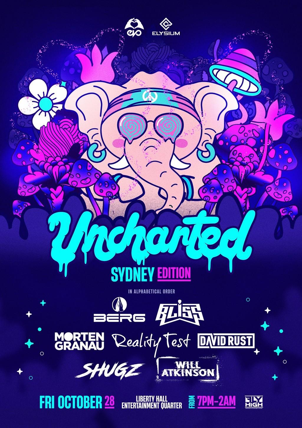 Lineup Poster Uncharted Festival Sydney 2022