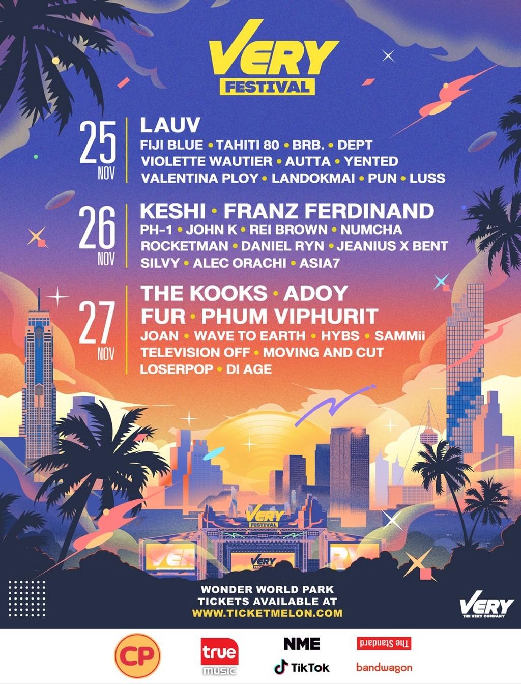 Lineup Poster VERY Festival 2022