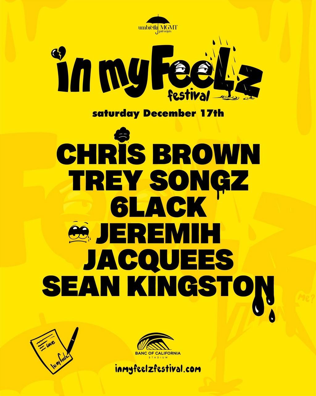Lineup Poster In My Feelz Festival 2022