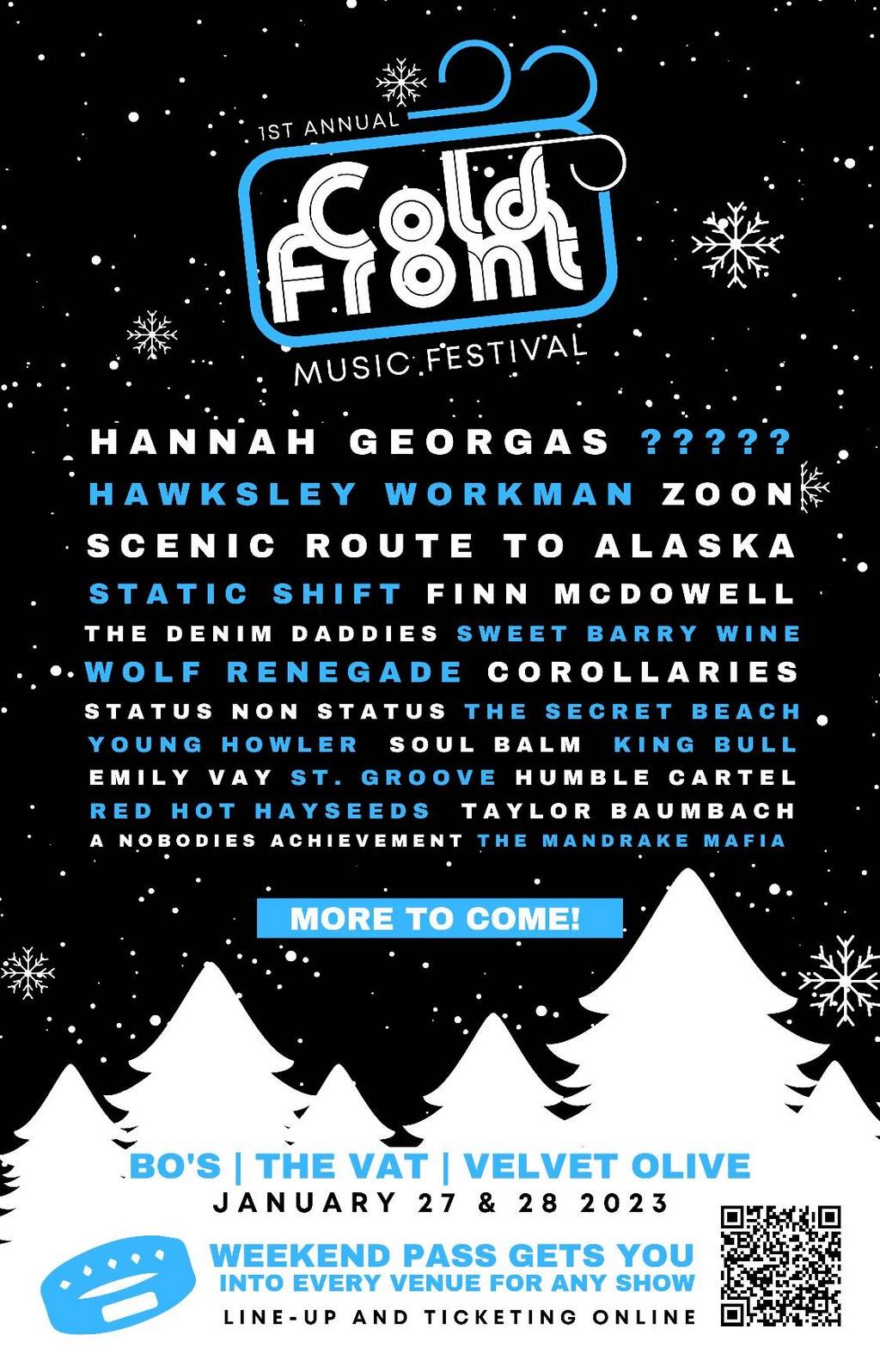 Lineup Poster Cold Front Music Festival 2023