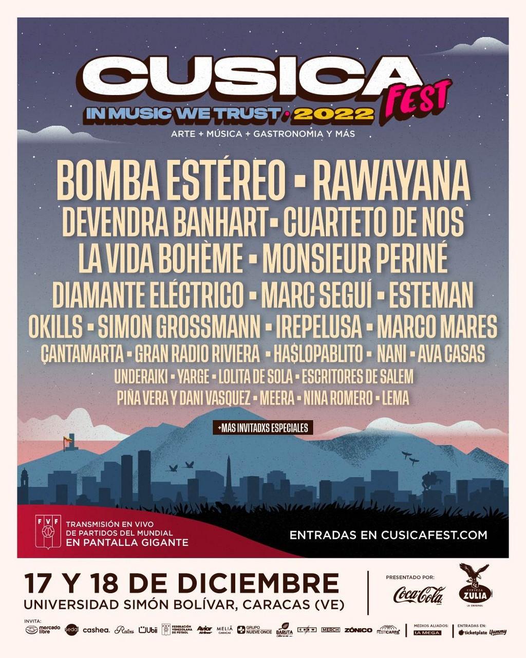 Lineup Poster Cusica Fest 2022