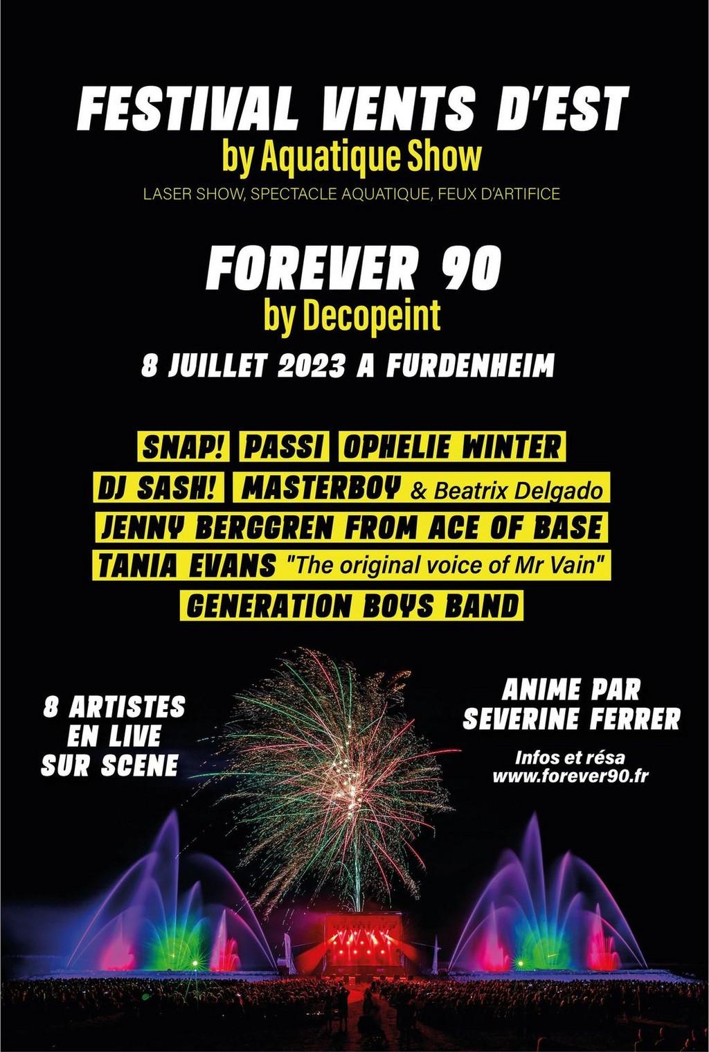 Lineup Poster Festival Vents d'Est - Forever 90 2023