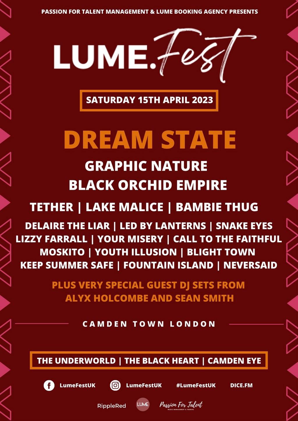 Lineup Poster Lume Festival 2023