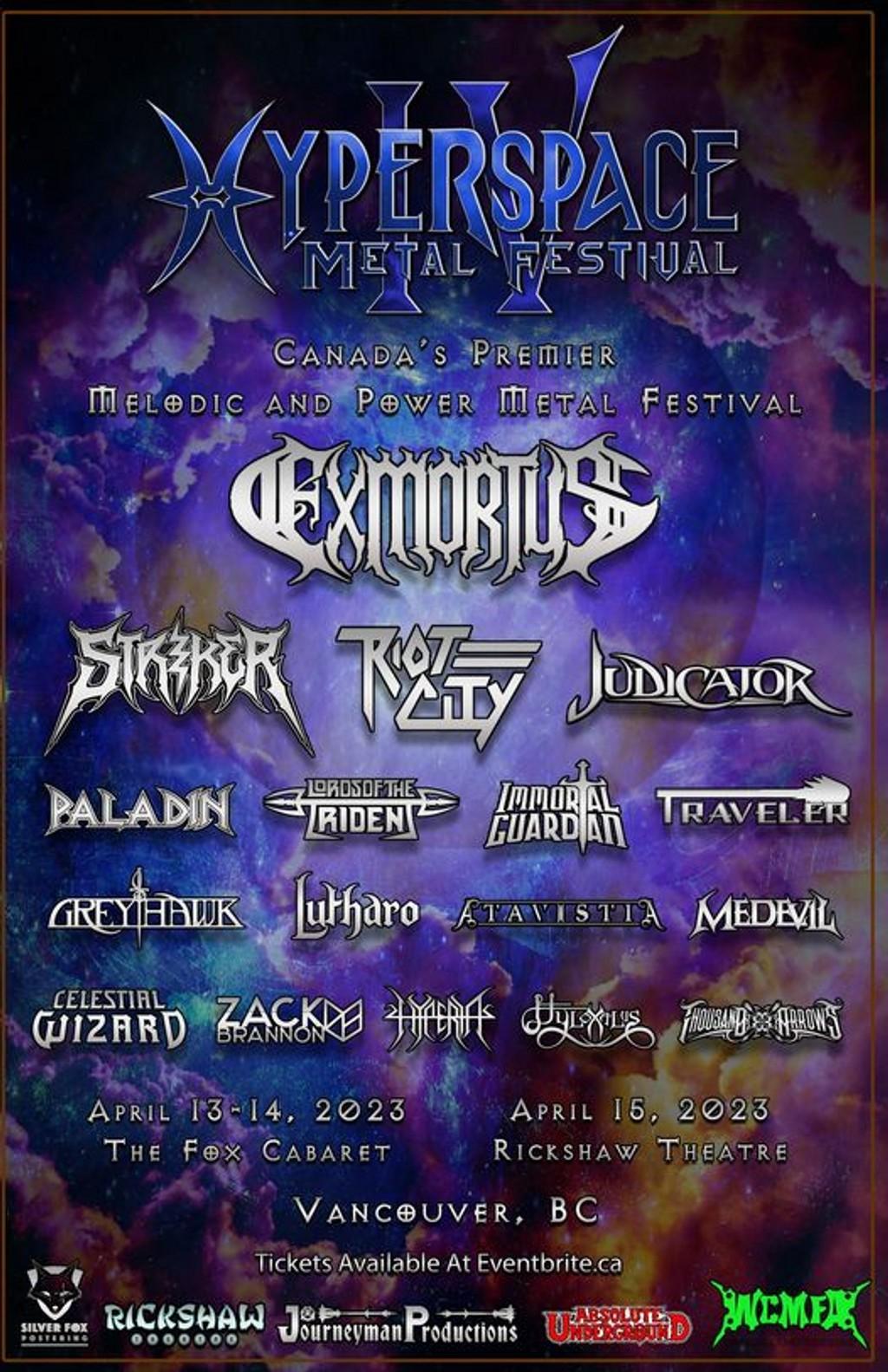 Lineup Poster Hyperspace Metal Festival 2023