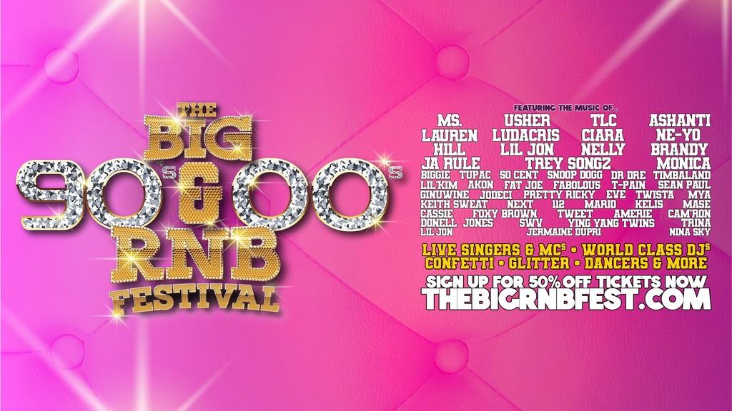 Lineup Poster The Big 90's & 00's R&B Festival Shrewsbury 2022