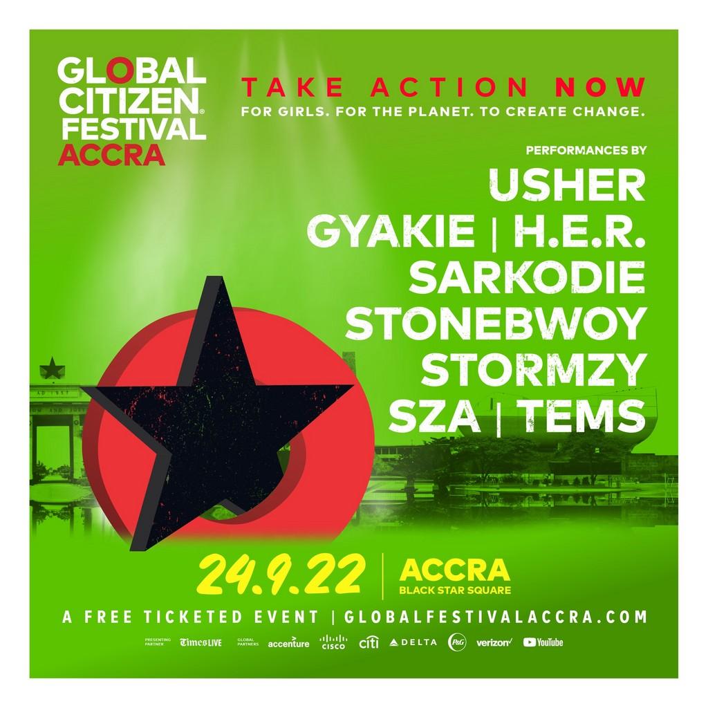 Lineup Poster Global Citizen Festival Accra 2022