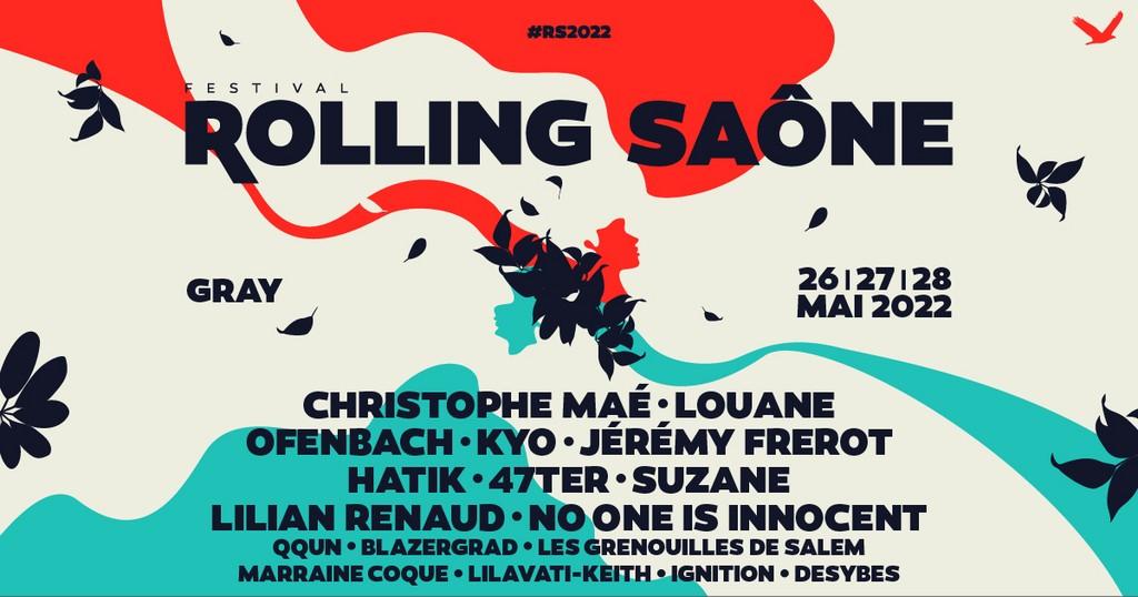 Lineup Poster Festival Rolling Saône 2022