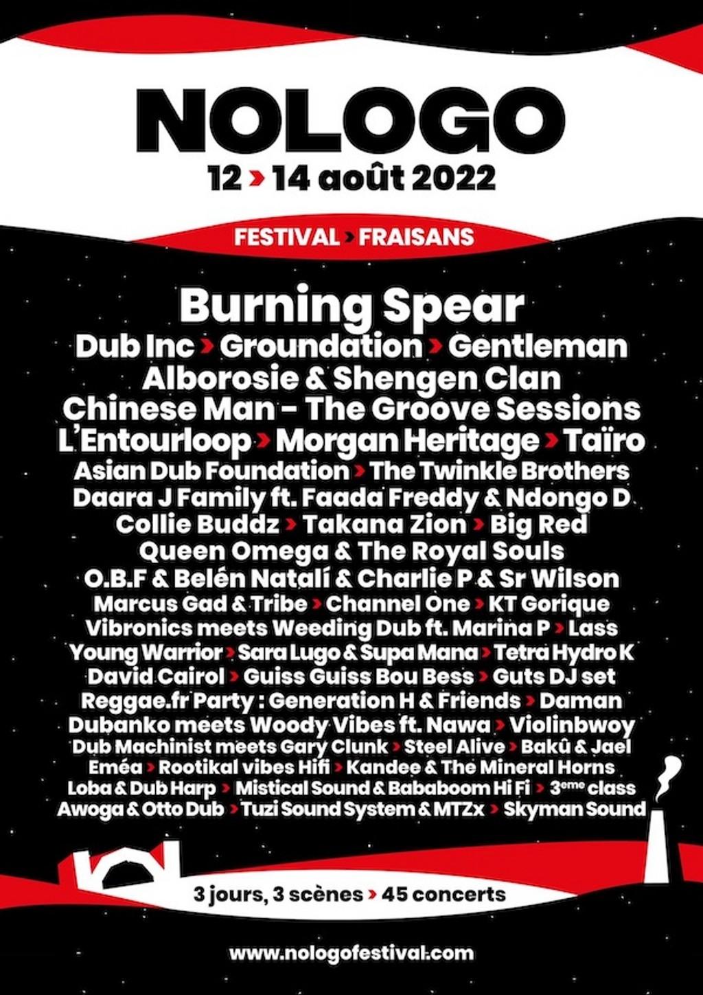 Lineup Poster No Logo Festival 2022