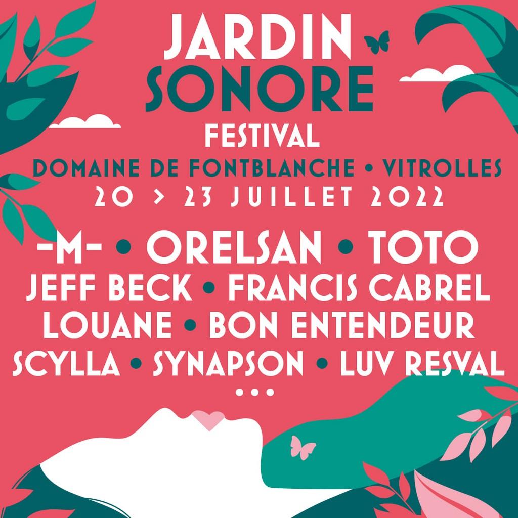 Lineup Poster Jardin Sonore Festival 2022