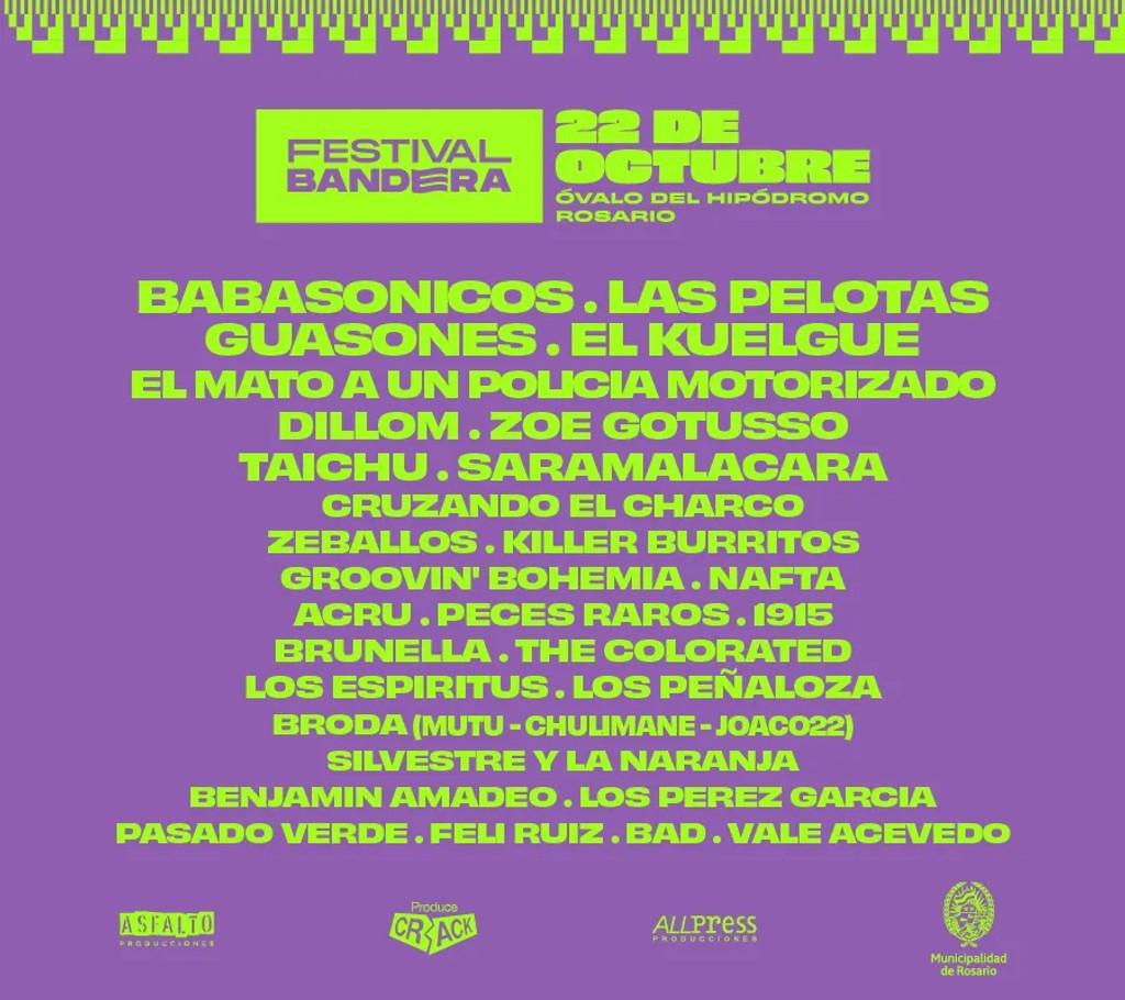 Lineup Poster Festival Bandera 2022