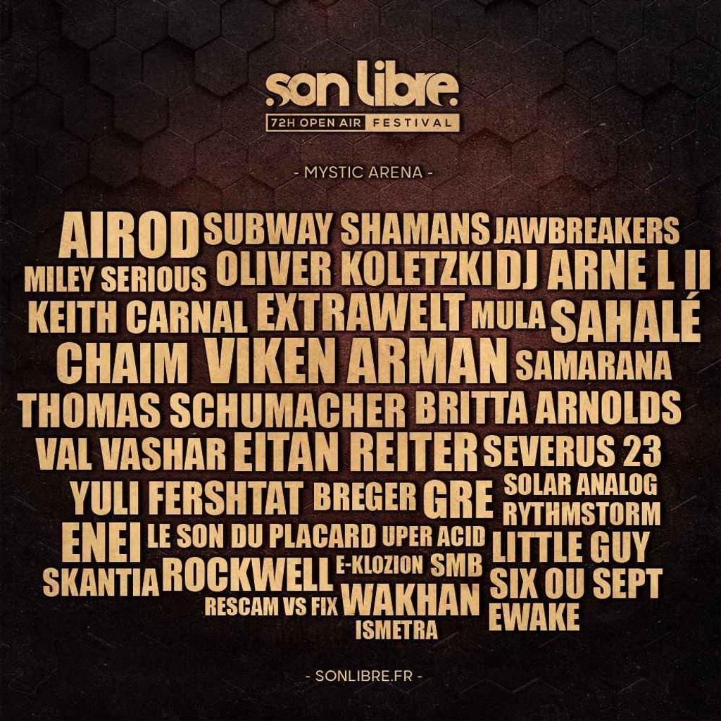 Lineup Poster Son libre Festival 2022