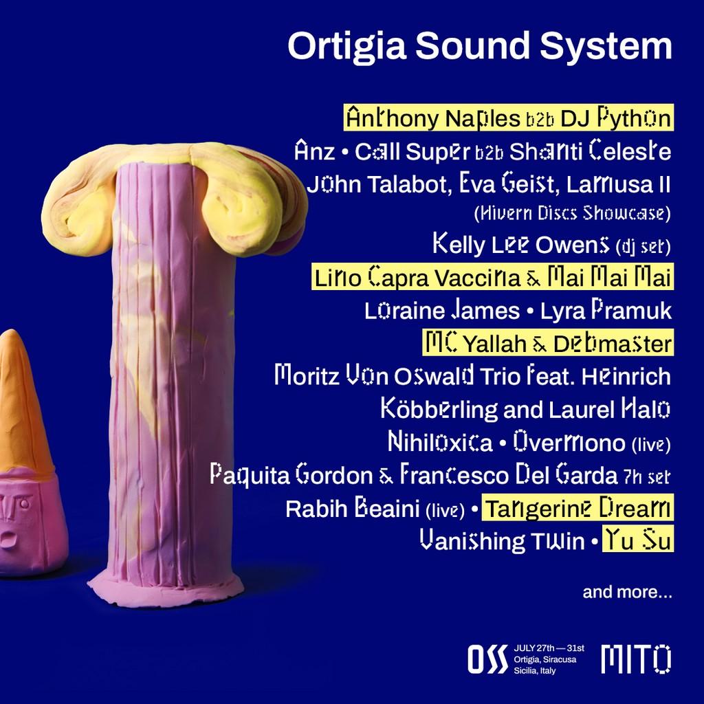 Lineup Poster Ortigia Sound System Festival 2022