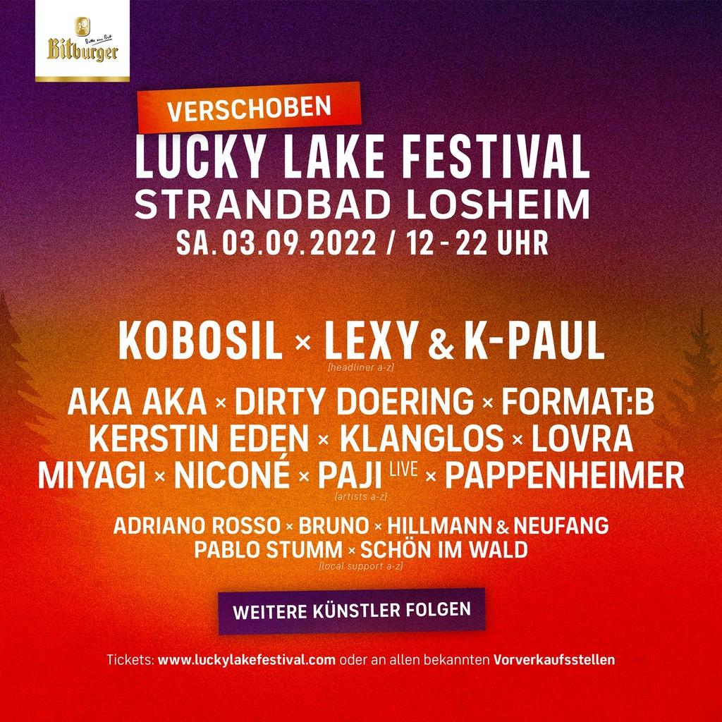 Lineup Poster Lucky Lake Festival 2022