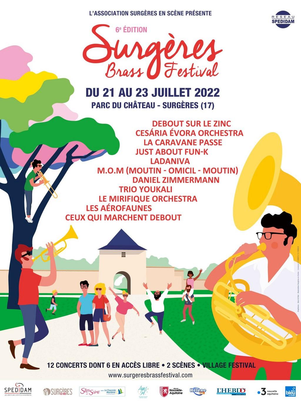 Lineup Poster Surgères Brass Festival 2022