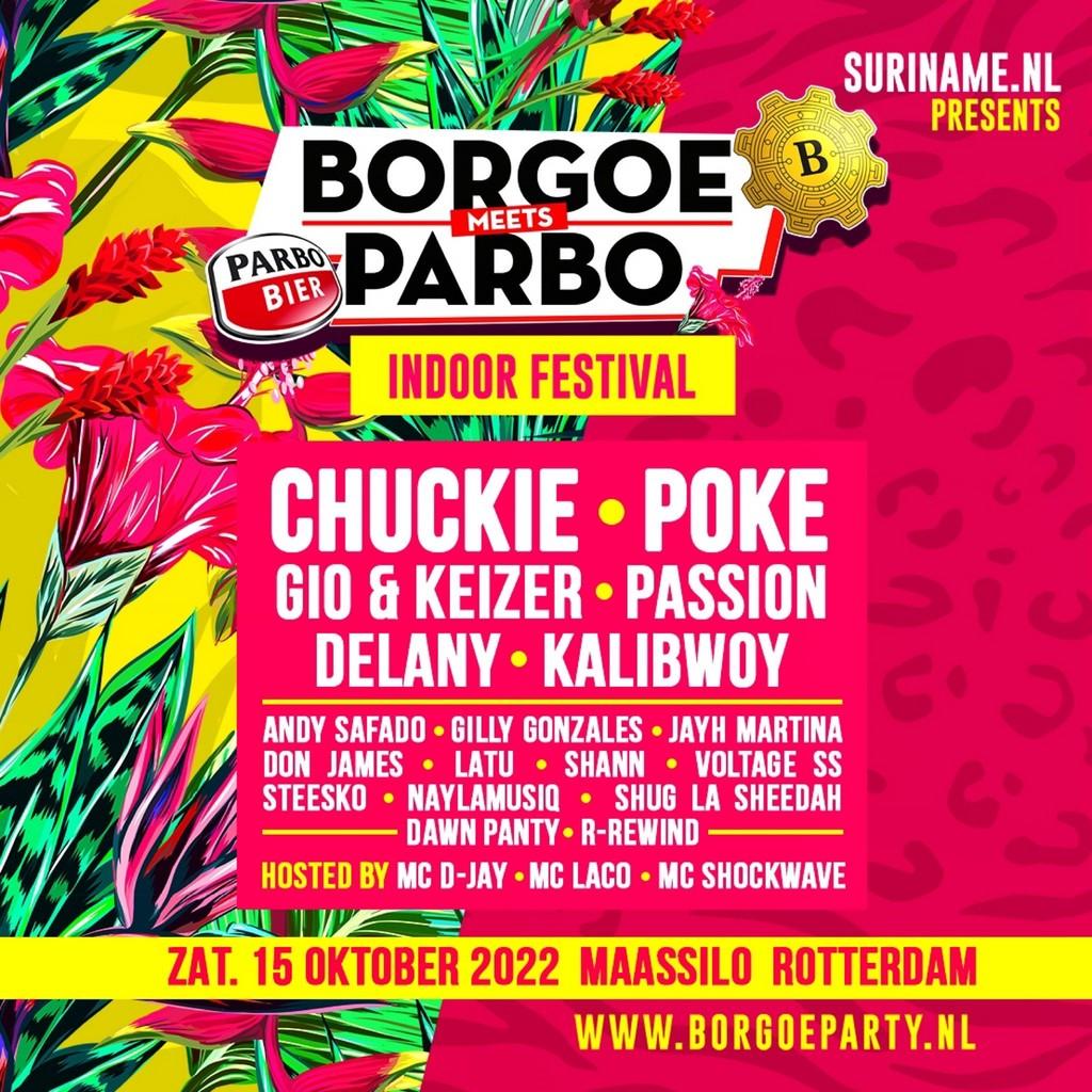 Lineup Poster Borgoe meets Parbo Indoor Festival 2022