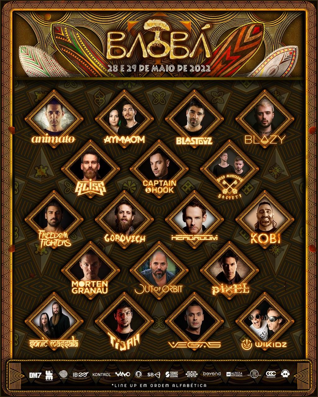 Lineup Poster Baobá Festival 2022