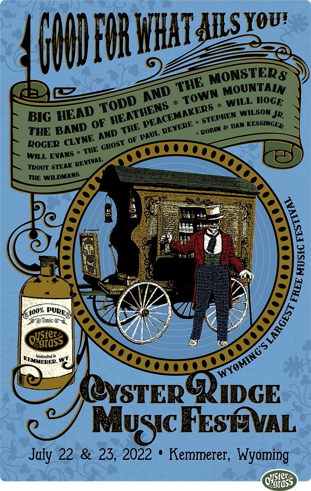 Lineup Poster Oyster Ridge Music Festival 2022