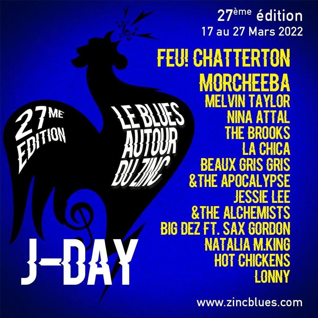 Lineup Poster Le Blues autour du Zinc 2022