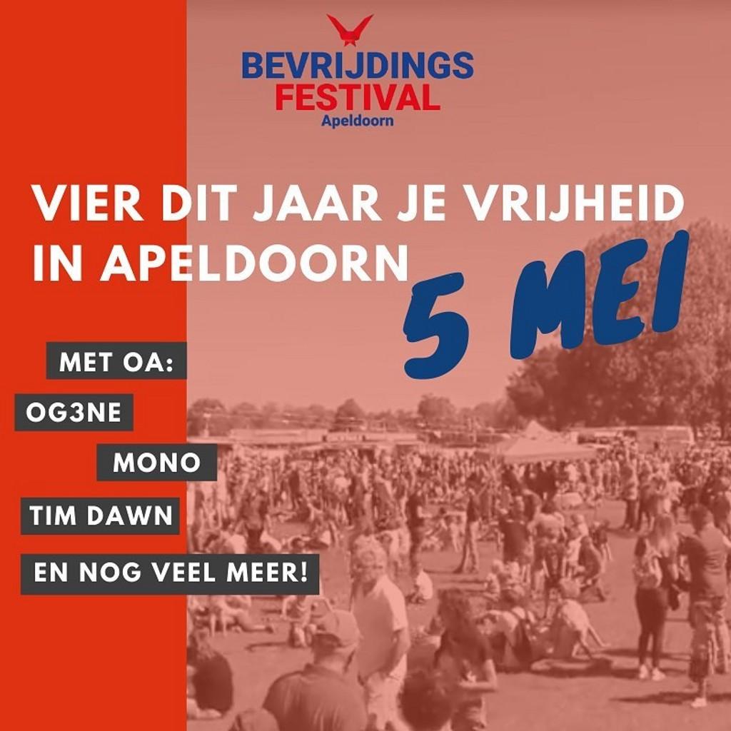 Lineup Poster Bevrijdingsfestival Apeldoorn 2022