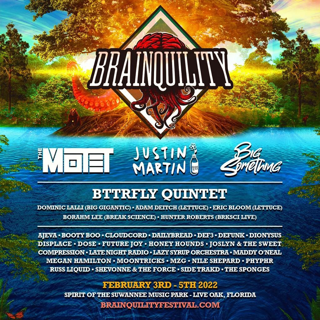 Lineup Poster Brainquility Music Festival 2022