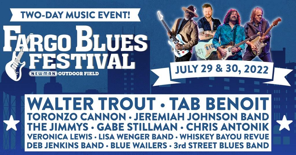 Lineup Poster Fargo Blues Festival 2022