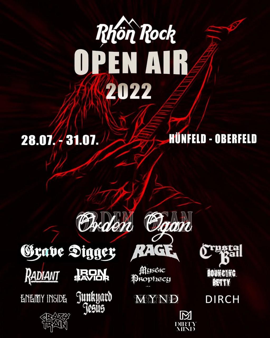 Lineup Poster Rhön Rock Open Air 2022