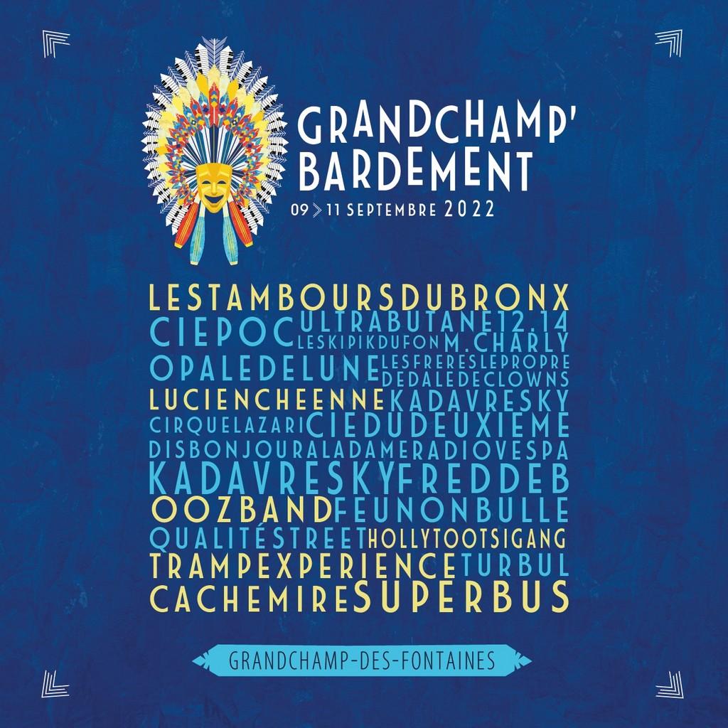 Lineup Poster Festival Grandchamp'Bardement 2022