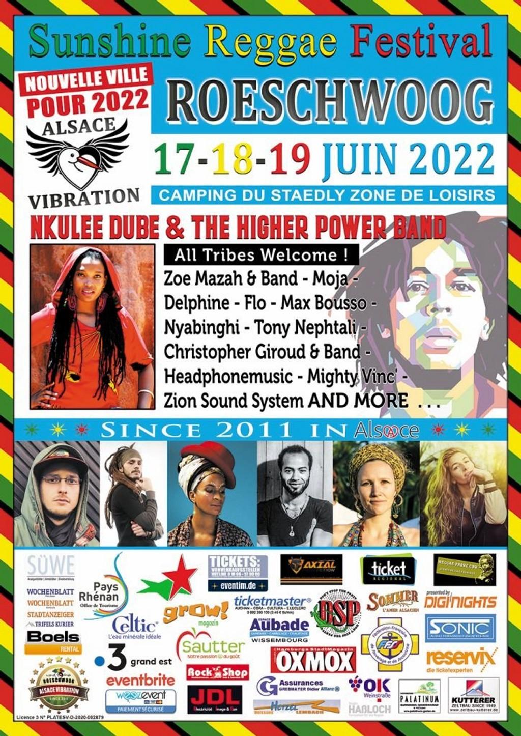 Lineup Poster Sunshine Reggae 2022