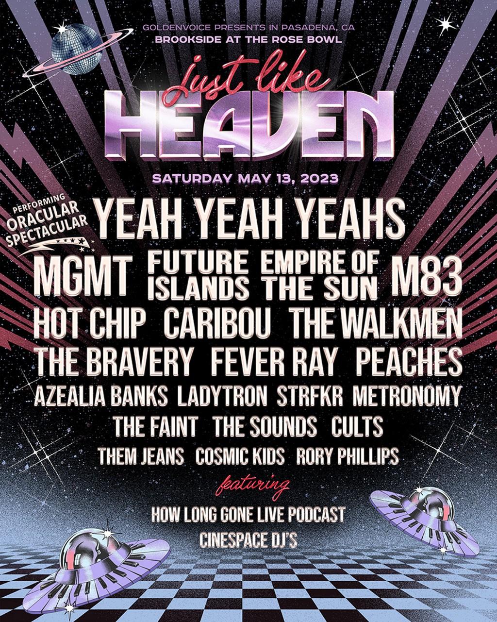 Lineup Poster Just Like Heaven Fest 2023