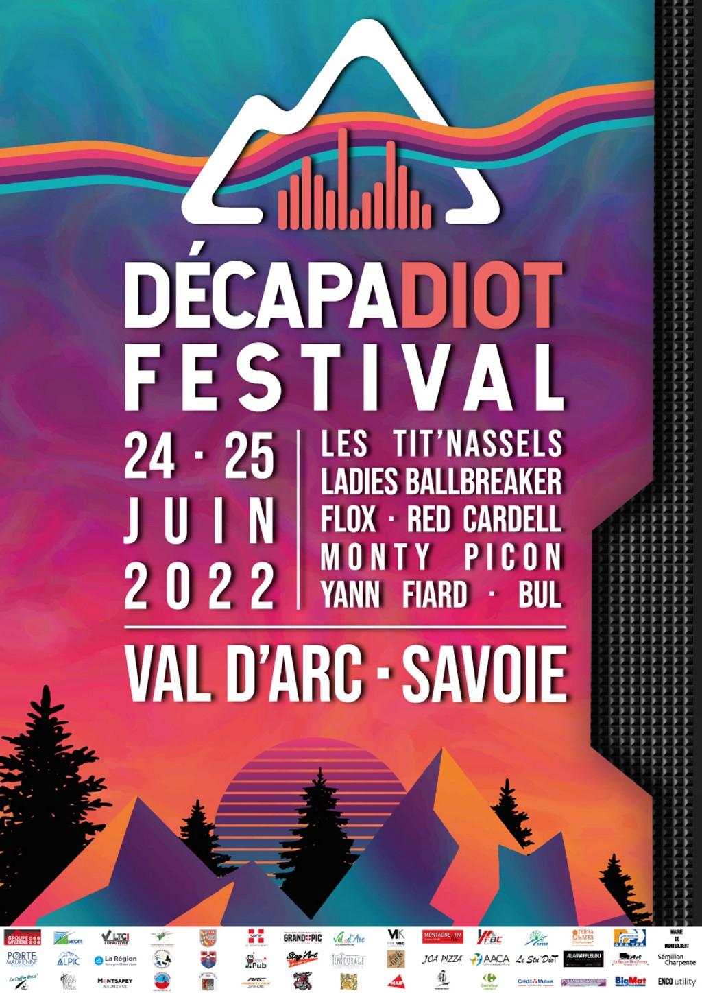 Lineup Poster Festival Décapadiot 2022